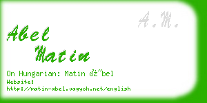 abel matin business card